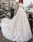 2019 Off The Shoulder Lace Wedding Dresses Appliques Bodice A-line Tulle Bridal Gowns